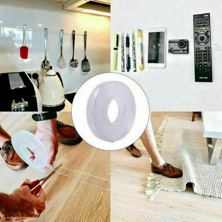 Double Sided Tape For Walls Reusable Adhesive Tape Heavy Duty Removeable  Transparent Tapes For Poster Tape Wall Decor Home And - AliExpress