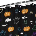 thumbnail image 3 of Halloween Black Colorful Ghosts and Pumpkins Shower Curtain 72"x72" ,Bathroom Decorative Shower Curtains Set with 12 Hooks,Modern Waterproof Washable Shower Curtain, 3 of 6