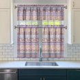 thumbnail image 3 of Kitchen Curtains 36 Inch Short - 3 Panel Set, Rod Pocket Window Curtain, Boho Floral Tribal Style, 100% Polyester for Farmhouse, Kitchen, Cafe, Bedroom, Easy Wash, 3 of 6