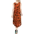thumbnail image 4 of HAPPY BAY Women's Summer Loose A-Line House Wear Beach Dresses L-XL Tangerine, Tie Dye, 4 of 5
