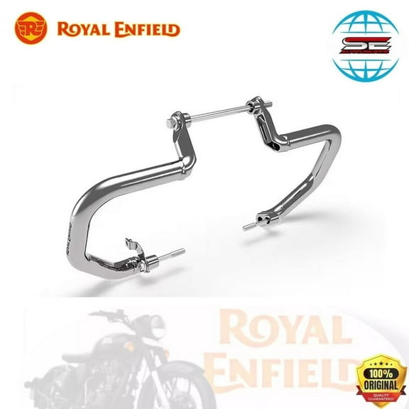 SILVER COMPACT ENGINE GUARDS FOR ROYAL ENFIELD SUPER METEOR 650 SHOTGUN 650