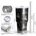 thumbnail image 6 of 30oz Australian Shepherd Dog and Footprints Tumblers Stainless Steel Tumbler with Lid and Straw,Vacuum Insulated Double Wall Travel Tumbler Cups Mug with Cleaning Brush for Coffee,Tea, 6 of 7