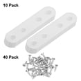 thumbnail image 4 of Paquete de 10 Soportes Planos Rectos, 2.95 x 0.71 Pulgadas Soporte de Reparación para Muebles de Madera/ Soporte de Caja de PC de Madera, Soporte de Muebles de Placa [Blanco], 4 of 6