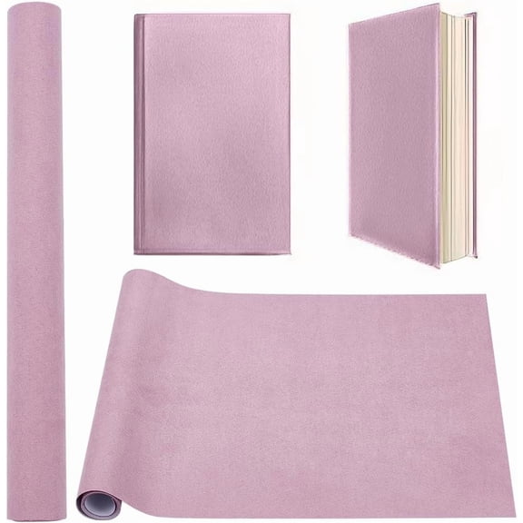 51 x 11.8 Inch Pink Book Cloth Paper Backed Suede Fabric Surface Bookbinding Book Cloth for Book Binding Supplies Scrapbooking Protector Book Cloth Album Adult DIY Crafts Cover Plum