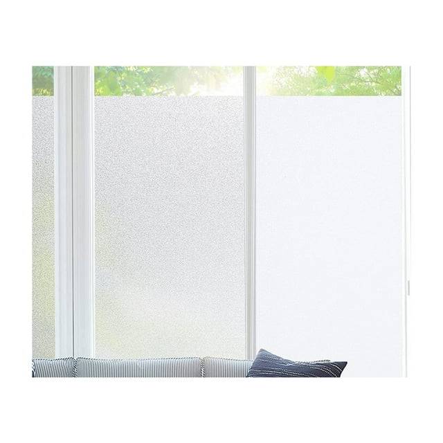 Cateissary Película de ventana esmerilada para el hogar, oficina, Hotel, Control de calor, pegatina de privacidad, filtración de sol, películas Tratamientos de ventanas Blanco 30*200cm