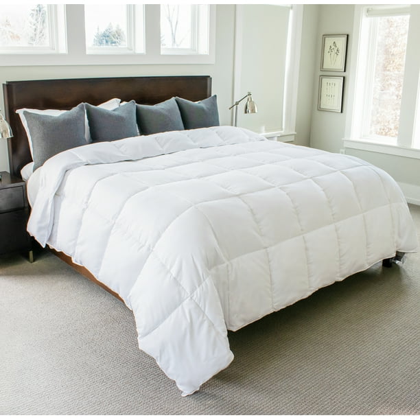 Gray Eagle Oversized King Comforter, White, Fits California King, Super