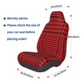 thumbnail image 2 of Picia Red Black Houndstooth Print Waterproof Sweating Car Seat Cover for Post Gym Workout, Running, Beach and Hiking, Universal Fit Anti-Slip Bucket Seat Protector, 2 of 5