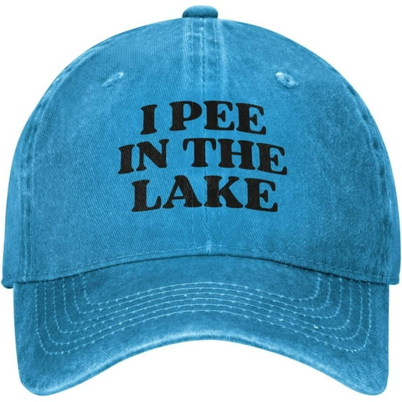 I Pee in The Lake Cowboy Hat Baseball Cap Women Trucker Hat Men Dad Hat Adjustable Hat Outdoor Snapback Hat Black