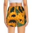 thumbnail image 4 of Uemuo Sunflowers 7 Pattern Women's Athletic Shorts High Waisted Running Shorts with Liner Pockets Gym Elastic Workout Shorts-XX-Large, 4 of 9