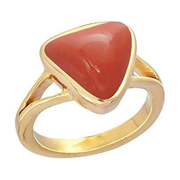 Natural Certified Red Coral Gemstone Moonga Astrological Ring 925 Sterling Silver Handmade Birthstone Jewelry Ring For Men