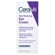 CeraVe Skin Care Renewing Eye Cream for Dark Circles & Puffiness with Peptides, Hyaluronic Acid, Niacinamide, Caffeine, Fragrance Free 0.5 fl oz
