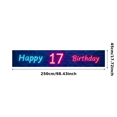 thumbnail image 6 of Neon Style Happy 17 Birthday Banner Backdrop Background Party Supplies Birthday Decoration Photography Props Birthday Party Decorations, 6 of 7