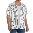 thumbnail image 2 of Rateoe Lavender Flowers Print Mens Front Pocket Hawaiian Shirts Casual Shirts Short Sleeve Button Down Beach Tropical Shirts-Small, 2 of 5