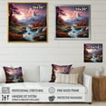 thumbnail image 4 of Designart "Moonlit Fantasy In The Mountain Charm" Landscape Mountains Floater Framed Wall Decor, 4 of 5