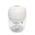 thumbnail image 1 of YOPTOP Mini Portable Veggie Chopper, Electric Garlic Chopper, Blender to Vegetable, Wireless Food Processor for Ginger, Chili, Fruit, Meat, etc Pink 350ml  Four Leaf Knife,White, 1 of 5