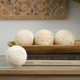 thumbnail image 2 of DecMode Beige 4" Handmade Decorative Ball Jute Rope Orbs & Vase Filler (4 Count), 2 of 11