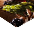 thumbnail image 2 of Ambesonne Wine Fitted Sheet 2 Pcs Set, French Gourmet Tasting, King, Brown Ruby Pale Green, 2 of 3