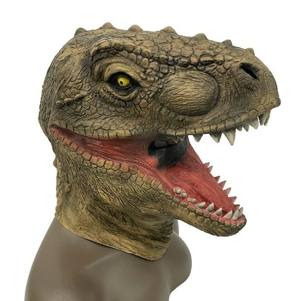 Disfraz de máscara de látex de dinosaurio para cosplay para fiesta de Halloween
