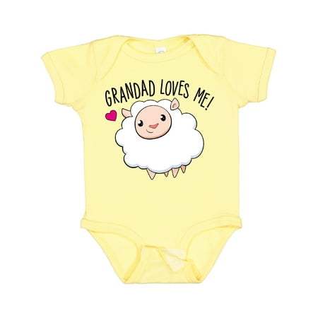 

Inktastic Grandad Loves Me- Cute Sheep Boys or Girls Baby Bodysuit
