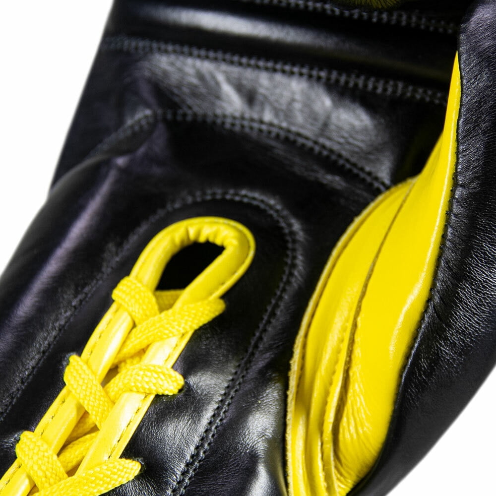 S4 Sentinel Lace Pro Leather Gel Boxing Gloves - Vintage Black