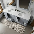 thumbnail image 3 of Tybee 84 in W x 22 in D Dark Grey Double Bath Vanity, White Quartz Top and 34 in Mirrors, 3 of 9