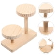 thumbnail image 3 of Shisuyan Wood Display Shelf Solid Wood Desktop Organizer Multi Layer Display 1Set 5.89X3.14X4.72in, 3 of 8