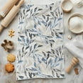 thumbnail image 2 of Blue Floral Leaves Boho Kitchen Towels Tea Towels, 18x30 Inch Oversize Quick Dry Microfiber Cloth for Kitchen Drying Set of 2, 2 of 6