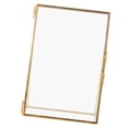 thumbnail image 3 of Brass Retro Glass Metal Desktop Photo Frame Bracket Copper Strip Metal Photo Frame Stand for Home Office Decor, 3 of 7