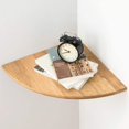 thumbnail image 6 of Corner Shelves, Floating Corner Shelf, Set of Solid Oak Wood Corner Wall Shelves, Round End with Wire Hole Shelving for Small Plant for Bedroom Kitchen, Living Room (Size //in), 6 of 6