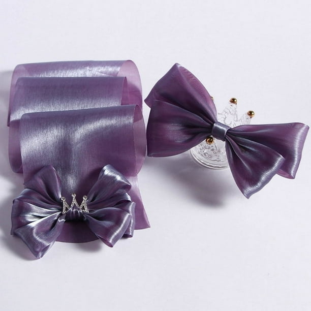 Zhuge Cinta de organza de 22 yardas, cinta transparente de polialgodón, cinta brillante para manualidades, para flores, ramos de flores, guirnaldas, envoltura de regalos de boda, B01