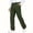 Army Green, variant on ITSAME Boys Girls School Uniform Pants, Flat Front Elastic Waist Slim Straight Kids Dressy Pants with Pockets Army Green 7-8T