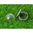 thumbnail image 4 of EOEMY 2Pcs Silver Tone Adjustable Ring With Glass Terrarium 1/2 Bottle 10mm-20mm-20mm-2 Pcs, 4 of 8