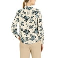 thumbnail image 4 of MODA NOVA Junior's Floral Button Down Long Sleeves Shirt Blouse Beige M, 4 of 6