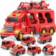 thumbnail image 1 of Camión de juguete TEMI para niños de 3 a 5 años con 7 coches eléctricos de fricción, 1 of 5