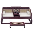 thumbnail image 2 of Cama china en miniatura, modelo de casa de muñecas, accesorios a escala 1/12, manualidades diminutas, muebles para casa de muñecas, juguete de, 2 of 8