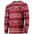 thumbnail image 2 of Men's Concepts Sport Cardinal Arkansas Razorbacks Ugly Sweater Long Sleeve Top and Pants Sleep Set, 2 of 5