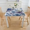 thumbnail image 3 of nygtbtfer Table Cloth, Fitted Tablecloths with Elastic Edge, WipeableTable Cover for Kitchen Wedding Modern Abstract Blue Spring Garden Herbs, 3 of 7