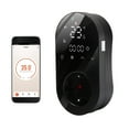 thumbnail image 1 of Termostato Enchufe de salida de termostato digital WiFi Enchufe de salida de 16A Aplicación Tuya Controlador de temperatura de enchufe de control de voz 5 + 1 + 1 Seis períodos y modo de calefacción y, 1 of 7