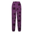 thumbnail image 4 of Simua Women's Joggers High Waisted Star Print Fall Sweatpants, 4 of 5
