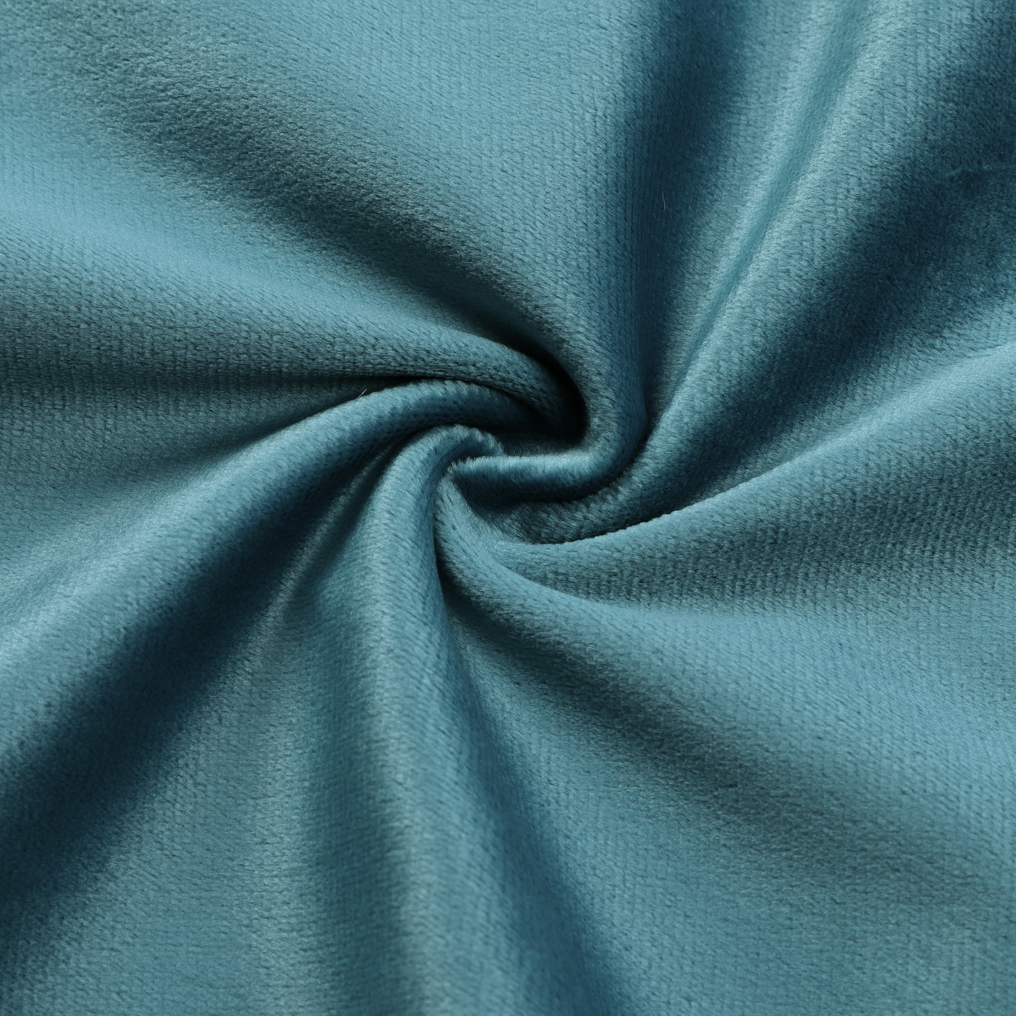 Unique Bargains Luxury Euro Velvet Square Decorative Throw Pillow Cover, 18" x 18" Teal Blue