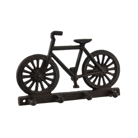Rustic Brown Bicycle Key Holder Wall Hanging