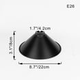 thumbnail image 2 of FSLiving 8.7" Industrial Vintage Metal Bulb Guard Iron Matte Black+White Hanging Ceiling Cone DIY Light Shade Decorative Replacement for Pendant Light Table Lamp Wall Sconce - Set of 4, 2 of 8