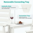 thumbnail image 3 of LOYALICE Balcony Chair Set of 2, Outdoor Adirondack Barstools with Connecting Tray, White, 3 of 9