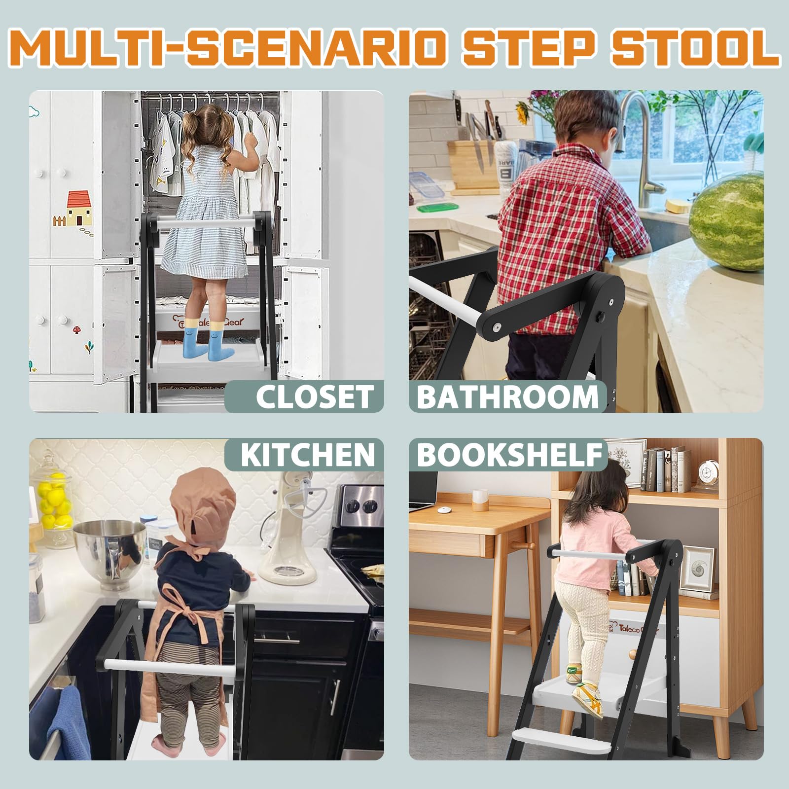 G Taleco Gear Foldable Toddler Kitchen Step Stool Helper photo 4