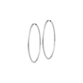 thumbnail image 4 of Gem & Harmony Extra Large Hoop Earrings in 14K White Gold 2 1/2 inch (2.00 mm) for Women, 4 of 5