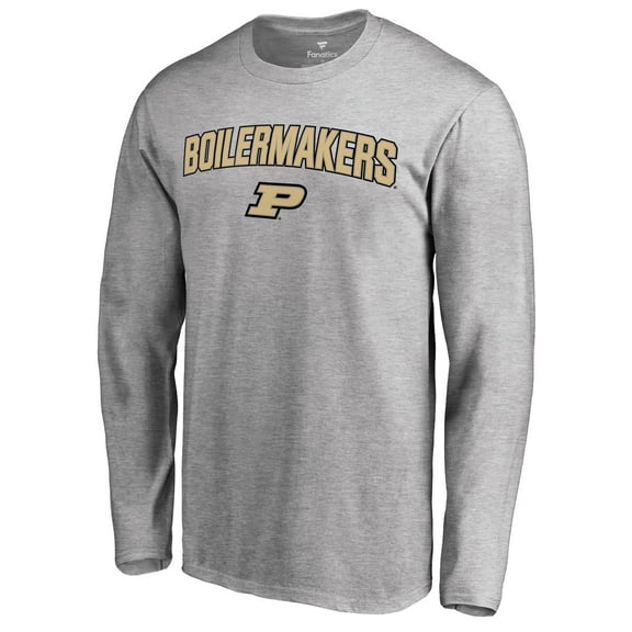 Men's Heathered Purdue Boilermakers Proud Mascot Long Sleeve T-Shirt