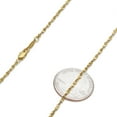 thumbnail image 2 of 2mm 14k Yellow Gold Plated Twisted Singapore Chain Necklace, 36 inches, 2 of 7