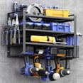 thumbnail image 2 of Portaherramientas de Metal Montado en Pared,Estante para Herramientas Eléctricas Multifuncional, Estante de Almacenamiento de Hardware para el Hogar, Estante para Taladro Eléctrico, 2 of 4