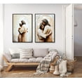 thumbnail image 3 of JESUS Canvas Wall Art Jesus Embracing Woman Pictures Jesus and Woman Prayer Posters Christian Heals Beige Texture Paintings Wall Decor for Bedroom Living Room Church Home Decoration Unframed, 3 of 6