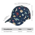 thumbnail image 2 of Pofeuu Sea Creatures Print Adult Adjustable Embroidered Graphic Baseball Hat for Men and Women, 2 of 6